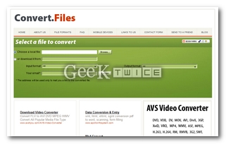 Convert Files, nuovo sito per la conversione online Convert Files