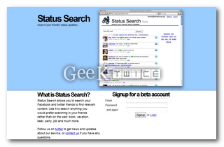 Status Search, cerca le parole negli status di diversi social network Status Search