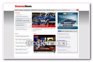 Template per Wordpress con lo stile di un Magazine:  EversonNews